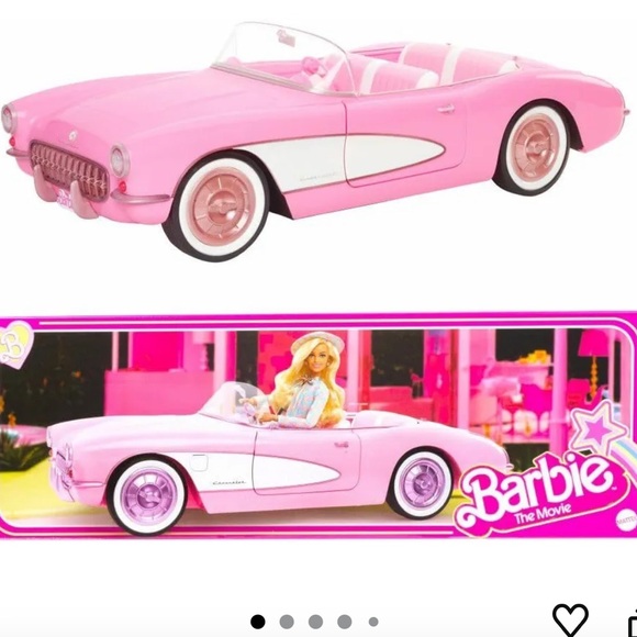 Barbie Pink Corvette Convertible. Barbie the movie collectible car - Picture 4 of 9